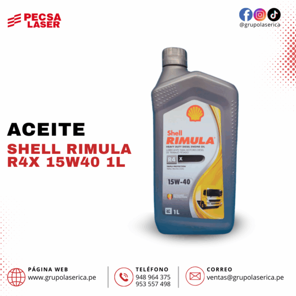 SHELL RIMULA R4X 15W40 1L – Pecsa Laser