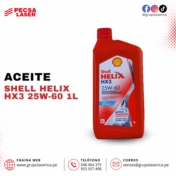 Shell 25w60 SHELL HELIX HX3 25W-60 1L – Pecsa Laser